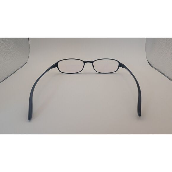 Black Reading Glasses +2.5 Rectangular Frame Plastic Lightweight Readers Unisex - Picture 2 of 4